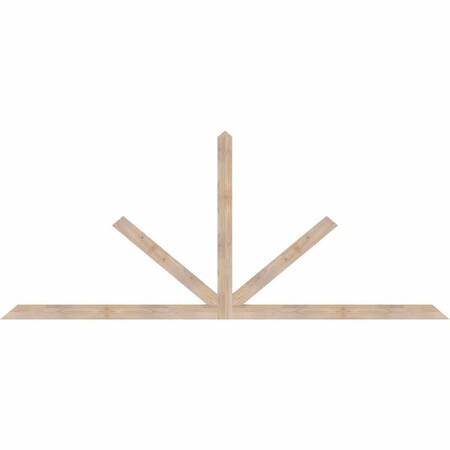 Ekena Millwork Saratoga Smooth Timber Gable Bracket, Douglas Fir, 108"W x 45"H x 1 1/2"D x 3 1/2"F, 10/12 Pitch GBW108X45X0204SAR00SDF